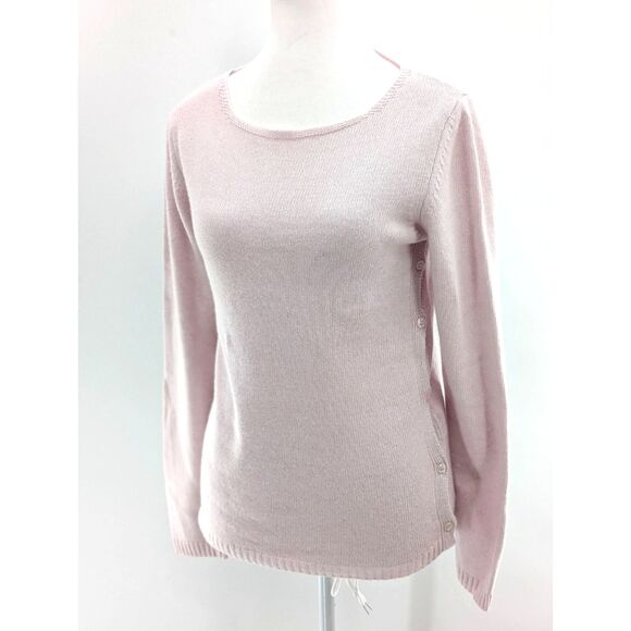 Bendetta B Light Pink Wool Cashmere Blend Boat Neck Sweater Made in Italy SZ S - Picture 1 of 7